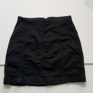 Free People Skirt black denim mini-skirt